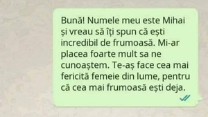 BANC | "Numele meu este Mihai și vreau să îți spun că ești incredibil de frumoasă"
