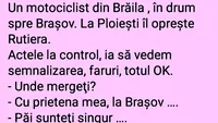 Bancul sfârșitului de săptămână | Motociclistul și polițistul de la Rutieră