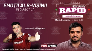 Alex Pașcanu vine astăzi la "EXCLUSIV RAPID", în direct pe YouTube - ProSport, de la ora 16:00!