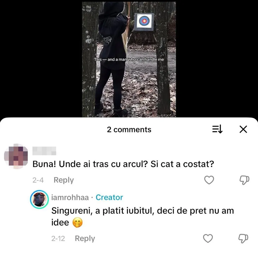 Tânăra a precizat că are un iubit atent la nevoile ei