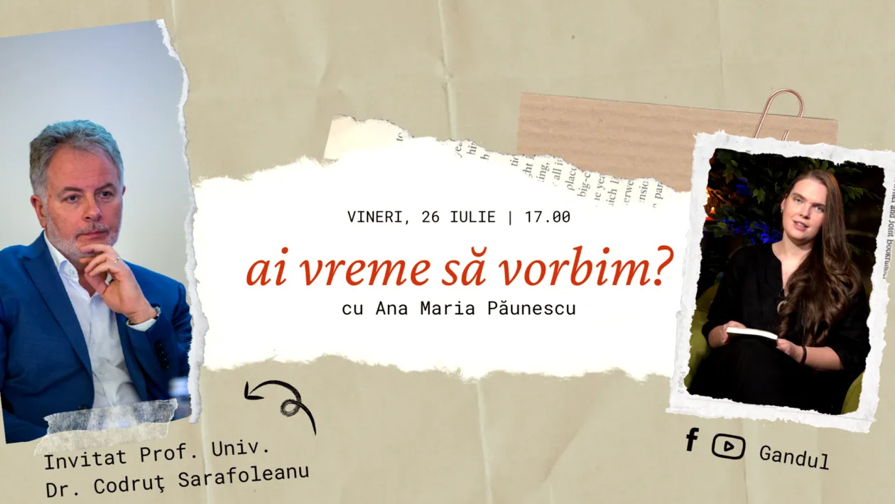 Un ceas de poezie cu Prof. Univ. Dr. Codruţ Sarafoleanu, în podcastul ”Ai vreme să vorbim?”