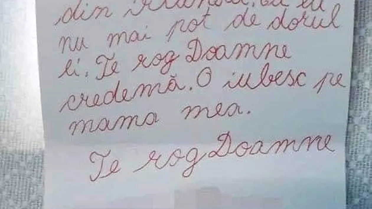 Scrisoare emoționantă! Ce i-a cerut o fetiță din Iași lui Dumnezeu? „Să vină mami acasă. Nu mai pot de dorul ei”
