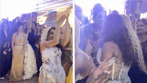 Surpriză totală la nunta fiului lui Costel Biju! Lambada a prins buchetul miresei