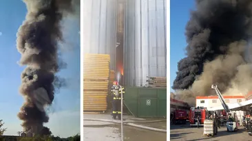 Incendiu infernal la o fabrică situată pe Șoseaua de Centură a Capitalei! S-a emis mesaj RoAlert de avertizare a populației