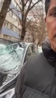 Mașina lui Lucian Viziru a fost vandalizată. Foto: social media