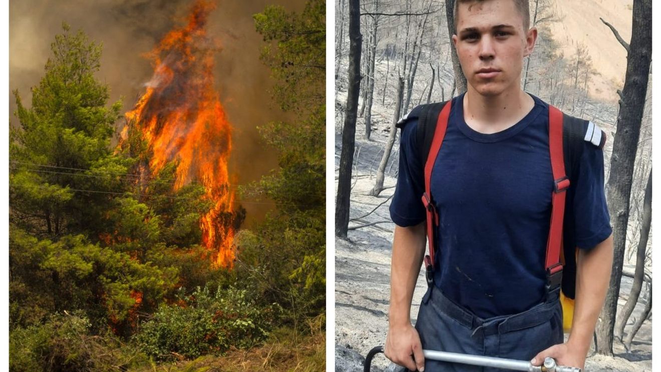 Gestul făcut de cel mai tânăr pompier voluntar aflat în Grecia. A renunțat la concediu și s-a dus să ajute oameni: „Rămân cât va fi nevoie de mine”