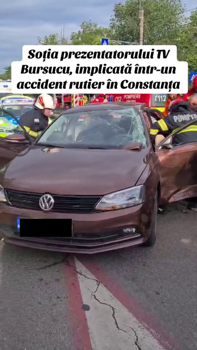 Soția lui Bursucu' a făcut ACCIDENT în Constanța/ sursă foto: social media