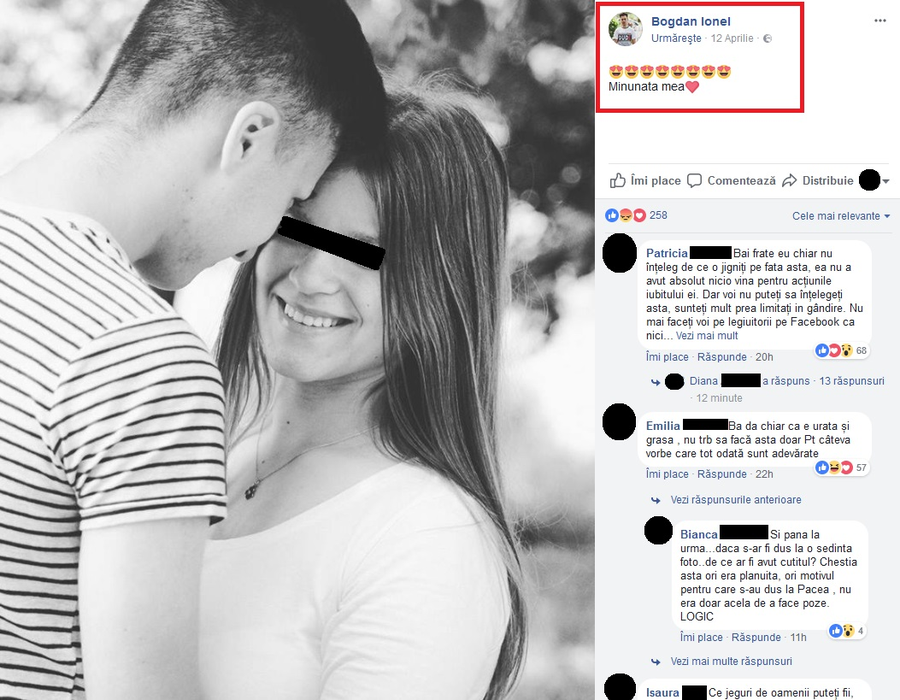 Aceasta e ultima declarație de dragoste pe care i-a făcut-o pe Facebook Bogdan Ionel iubitei sale înainte să o ucidă pe Petronela Mihalachi