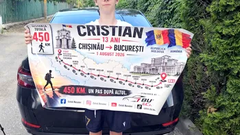 Gest impresionant făcut de un adolescent de 13 ani! Parcurge pe jos drumul dintre Chișinău și București