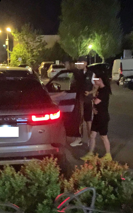 Bruneta se pregătește să intre în mașină