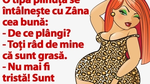 Bancul de duminică | O tipă plinuță se întâlnește cu Zâna cea bună: "Îți pot pot îndeplini orice dorință"