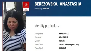 Interpol a identificat suspecta în cazul atentatului cu bombă din Monaco. Anastasiia Berezovska este dată în urmărire internațională