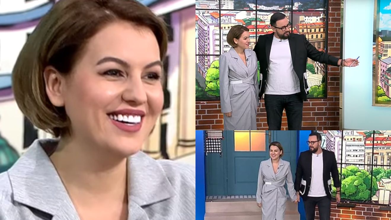 Lecție de modestie! Cum a apărut Romina Gingașu, în emisiunea lui Cătălin Măruță de la Pro TV. Ținuta nu a costat mai mult de 500 de lei