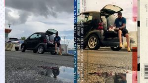 Cătălin Cazacu, picnic de unul singur, la portbagajul „broscuței”
