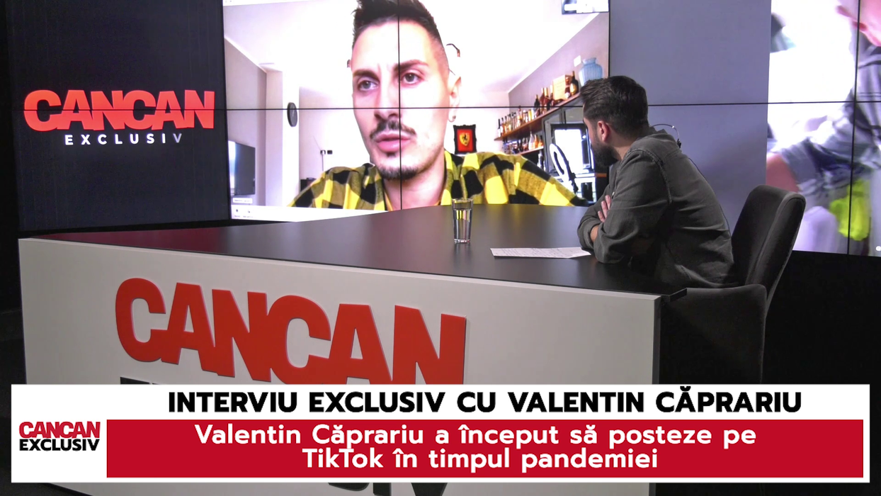 Valentin Căprariu a fost invitat în emisiunea CANCAN EXCLUSIV, difuzată pe canalul de YouTube "CANCAN" (Foto: captură video)