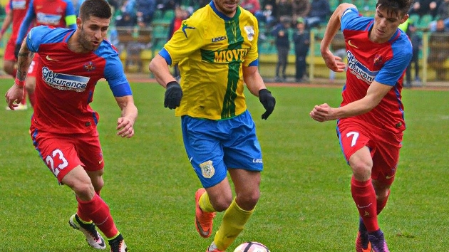 UMILINŢĂ totală pentru Steaua: A fost ELIMINATĂ de Mioveni din Cupa României
