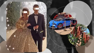 Nunta virală din Timișoara a dus extravaganța la alt nivel! Bolizi de milioane, tort cu zece etaje și cârnați atârnați în copaci