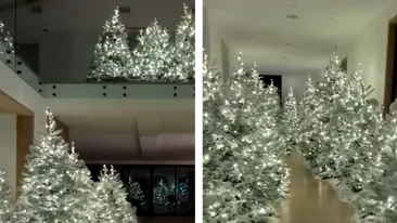 Așa ceva, mai rar! Vedeta care și-a transformat locuința într-o pădure cu brazi de Crăciun