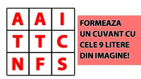 Cel mai tare test de inteligență | Formează un cuvânt cu toate cele 9 litere din imagine