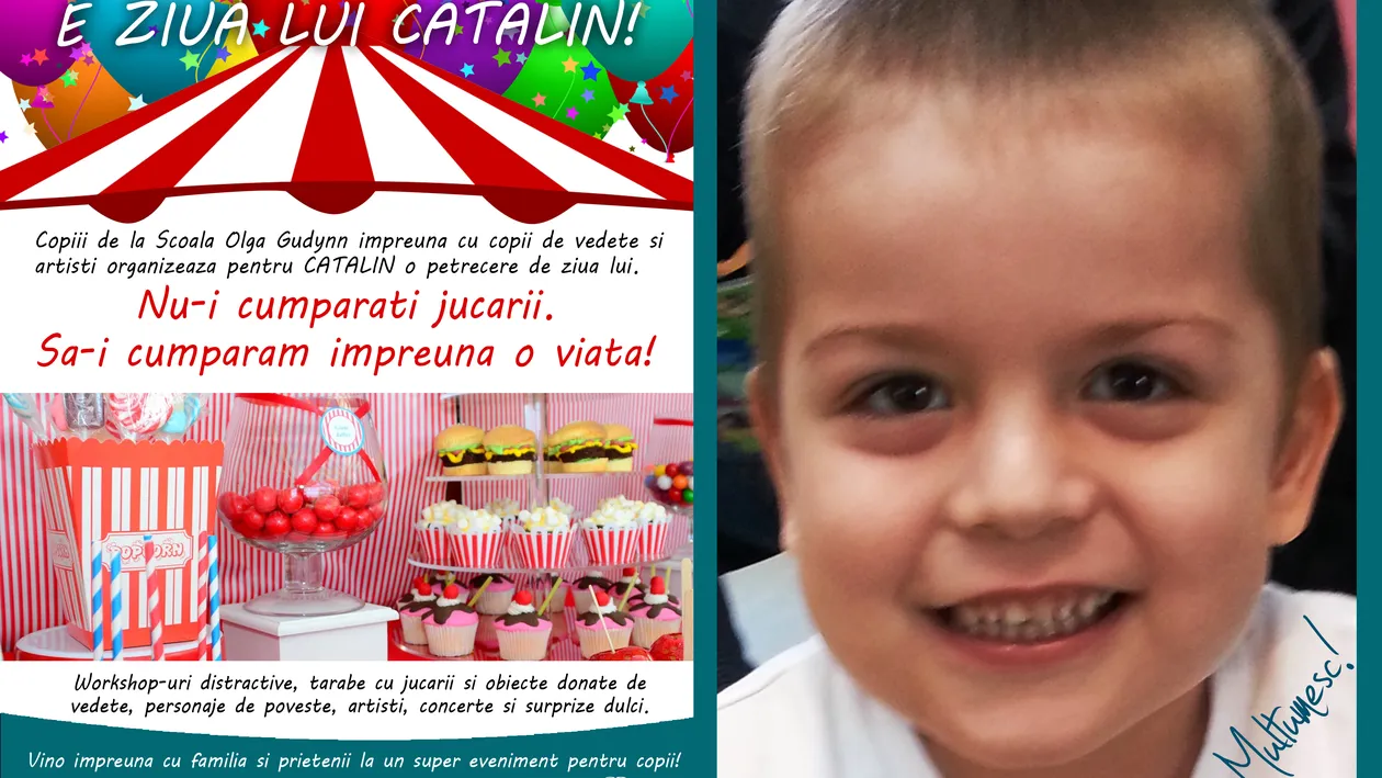 Cel mai frumos cadou pentru Catalin: sansa la viata! Vezi ce poti face sa-l ajuti pe micut, de ziua lui!