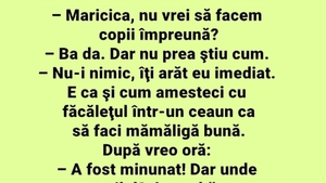 BANCUL ZILEI | "Maricica, nu vrei să facem copii împreună?"