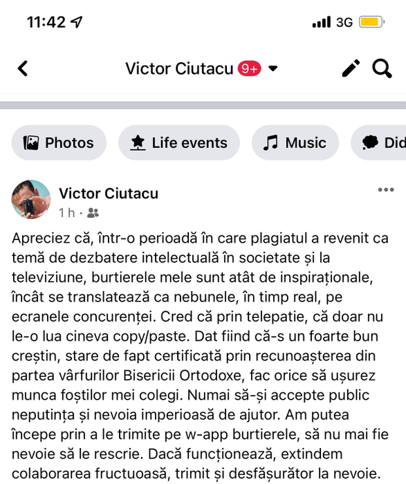 Victor Ciutacu, mesaj dur pentru foștii săi colegi de la Antena 3: ”Să-și accepte public neputința și nevoia imperioasă de ajutor”