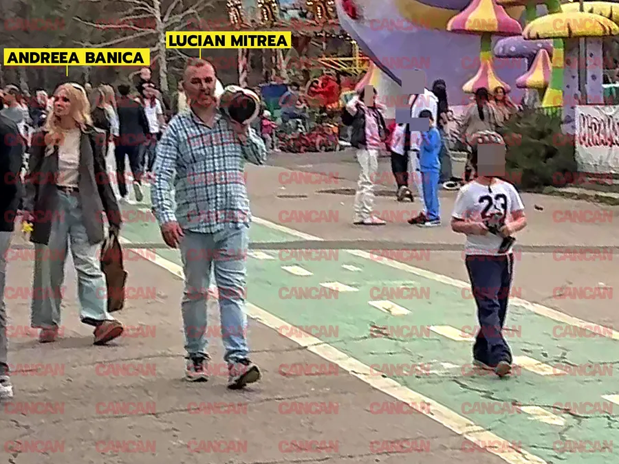 Andreea Bănică, la plimbare cu familia