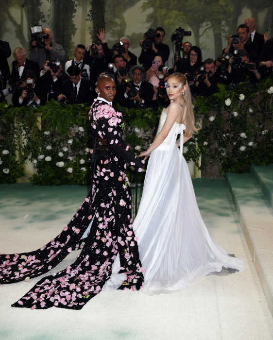 May 6, 2024, New York, New York, USA: Cynthia Erivo and Ariana Grande attend the 2024 Met Gala Celebrating Sleeping Beauties: Reawakening Fashion at Metropolitan Museum of Art in New York.,Image: 870850309, License: Rights-managed, Restrictions: , Model Release: no