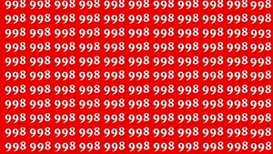 Test de perspicacitate | Nu toate numerele din această poză sunt 998. Găsiți-l pe cel diferit!