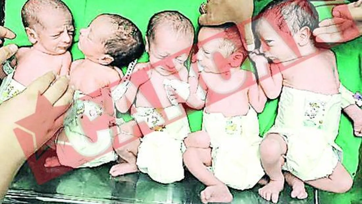 Cinci fetite dintr-un foc