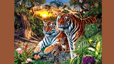 Testul IQ la care 99% răspund greșit | Câți tigri sunt în această fotografie, în total?