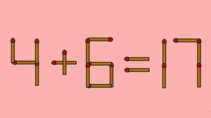 Test de inteligență | Mutați un singur chibrit pentru a corecta 4 + 6 = 1