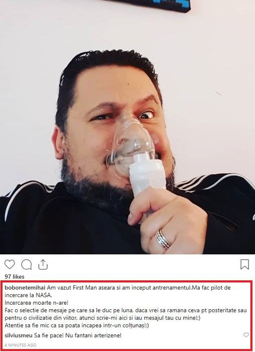 Mihai Bobonete și-a îngrijorat fanii care l-au văzut cu masca de oxigen pe față. Mesajul actorului