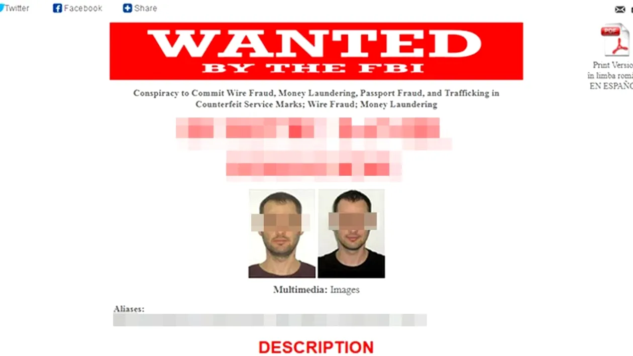 Vrei sa castigi aproape 2 milioane de DOLARI? Uita-te la pozele celor doi romani. Pot fi vecinii tai, iar FBI ofera recompensa