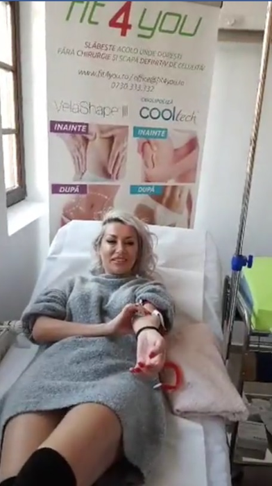 FOTO / Raluca de la „Bambi”, cu branulă în mână în cabinetul medicului: „Am leşinat”. Ce i s-a întâmplat artistei