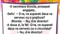 BANC | Șefu' are o secretară nouă: Domnișoară, vă supărați dacă vă...
