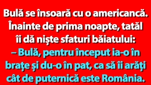 BANC | Bulă se însoară cu o americancă