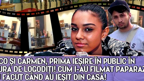 Franco si Carmen, prima iesire in public in postura de logoditi! Cum i-au filmat paparazzii si ce au facut cand au iesit din casa!