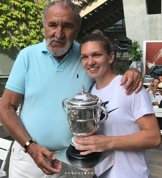 Ion Țiriac și Simona Halep / Sursă foto: Facebook
