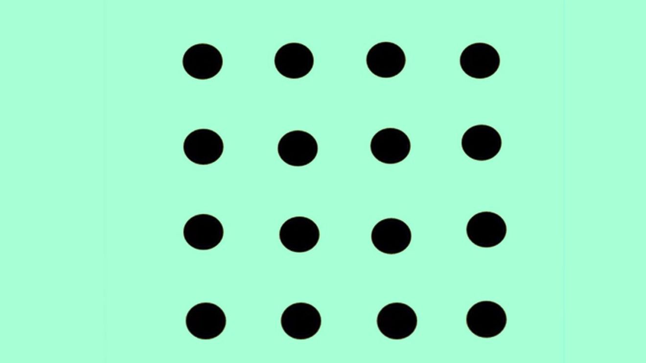 Test IQ doar pentru genii | Poți uni toate cele 16 puncte, fără a ridica pixul de pe hârtie, prin 6 linii drepte?