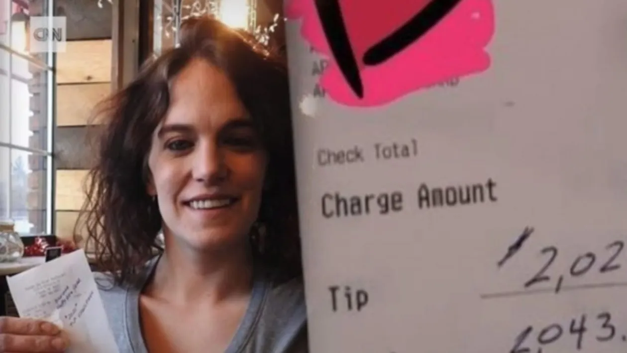 Bacșișul uriaș pe care l-a primit o chelneriță, în ultima zi a anului: ”O să-mi construiesc un viitor!” VIDEO