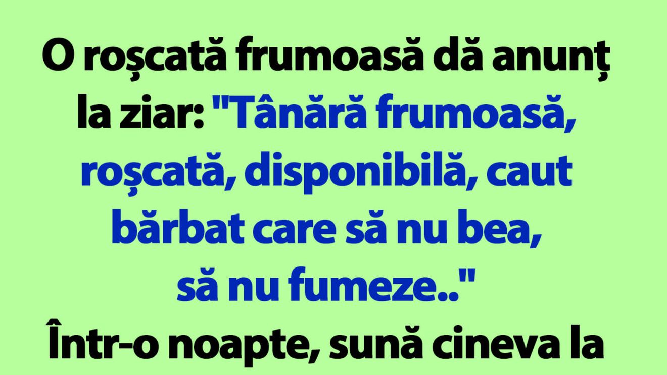 BANC | Bulă, roșcata și anunțul din ziar