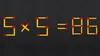 Test IQ exclusiv pentru genii | 5×5=86 este greșit. Pentru a corecta egalitatea, mutați 2 chibruturi