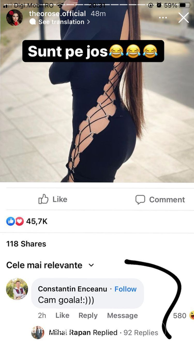 Theo Rose, apariție „demențială” după ce s-a vindecat de COVID. Ținuta pentru care a optat l-a înnebunit pe Constantin Enceanu. Ce reacție a avut artistul | FOTO