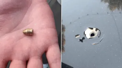 Glonțul-fantomă care a găurit plafonul unei mașini în Capitală dă bătăi de cap anchetatorilor. Pistolul ar putea aparține unui polițist și a fost deschis dosar penal pentru distrugere.