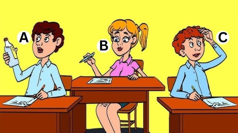 Test de inteligență | Care dintre acești 3 elevi a copiat la Bacalaureat?