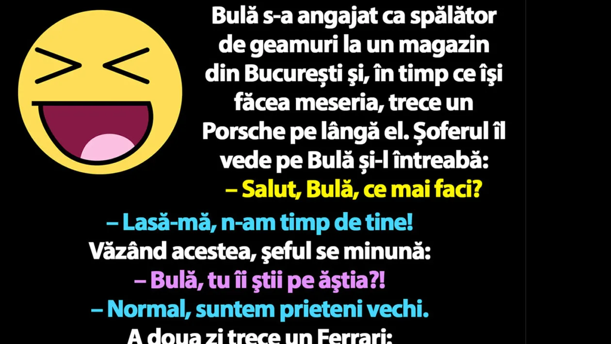 BANC | Bulă s-a angajat ca spălător de geamuri la un magazin din București