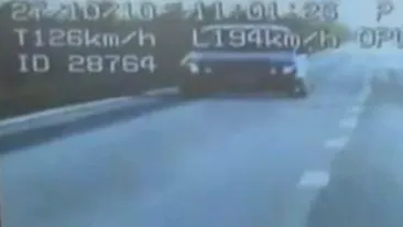 VIDEO Formula 1 pe soselele Romaniei! Sofer suprins de radar in timp ce conducea cu 194 de kilometri la ora!