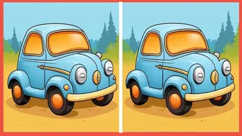 Test de perspicacitate | Descoperiți toate cele 3 diferențe dintre mașina din dreapta și cea din stânga!