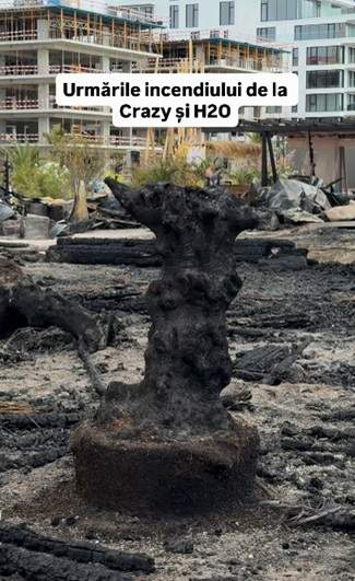 Noapte de foc pe litoral! Două plaje din Mamaia au fost distruse complet de incendiu